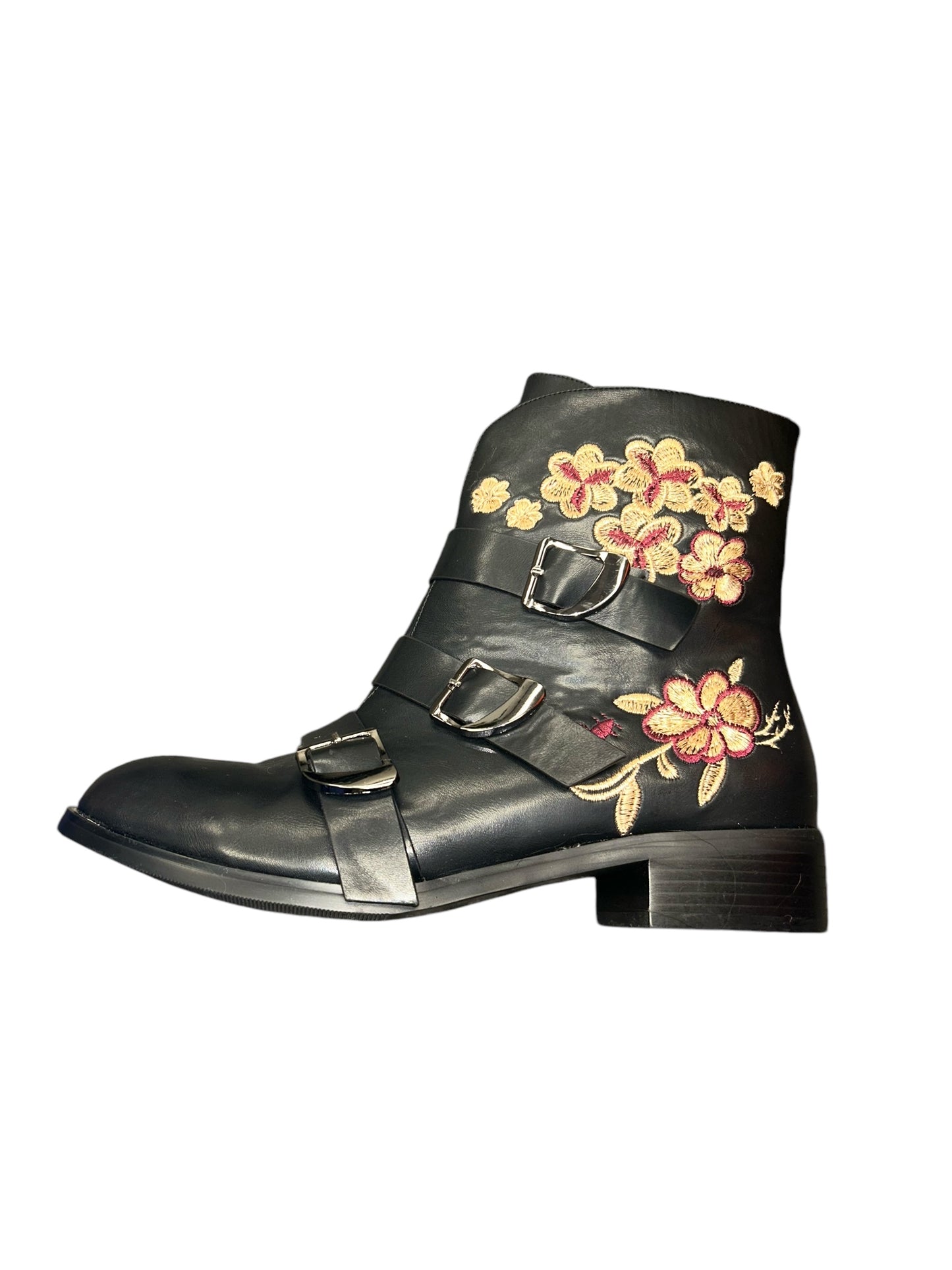 Flower Ankle Boots