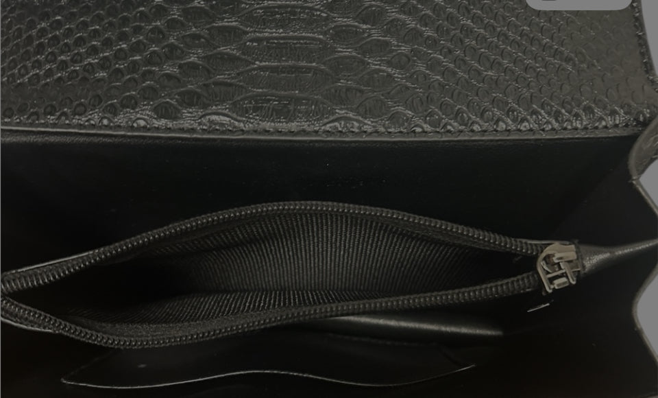 Black Designer Chain Shoulder Bag