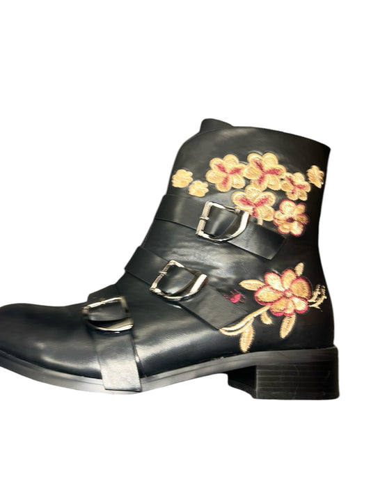 Flower Ankle Boots