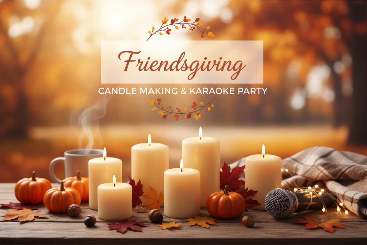 Friendsgiving Candle Making Party Banner